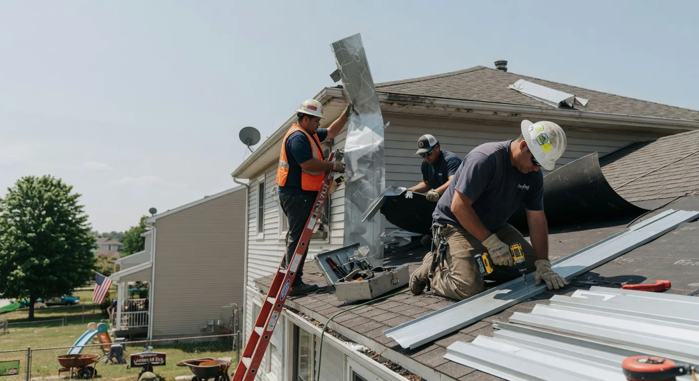 Storm Damage Metal Roof Repair in Stockertown, PA